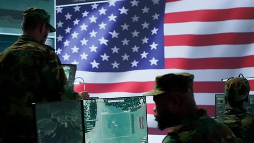 American Army Soldier Protecting State Secrets and Classified Data