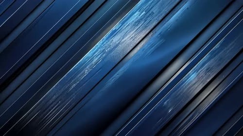 Diagonal, vibrant blue, metallic abstract background