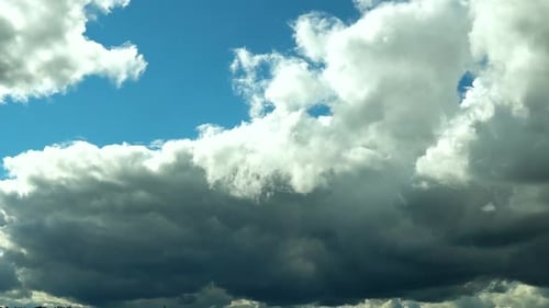 Dramatic Storm Clouds Time Lapse in Daytime