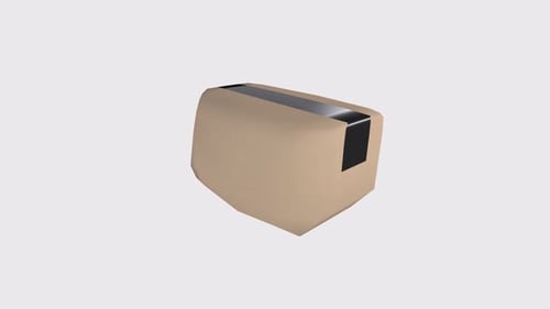 Cargo Pack rotation in loop on white background