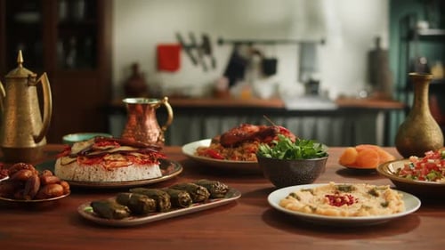 A Luxurious Feast Traditional Middle Eastern Dinner Table Spread and Recipes
