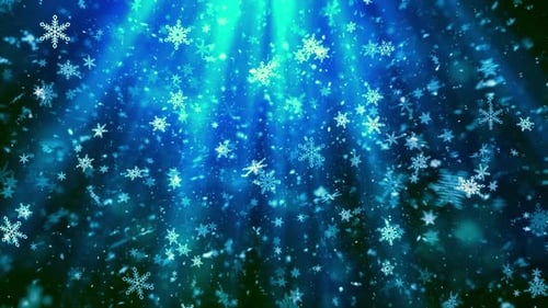 Christmas Winter Snow Heavenly Rays Background 49