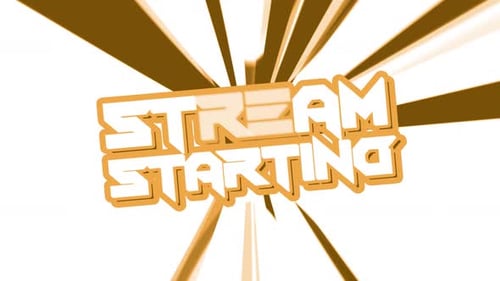 Introducción dinámica en streaming con tema naranja de animación de líneas de velocidad