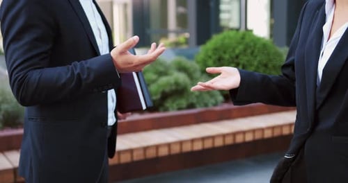 Close Up Thank you Handshake and Business People in City Meeting for Deal Offer or Contract