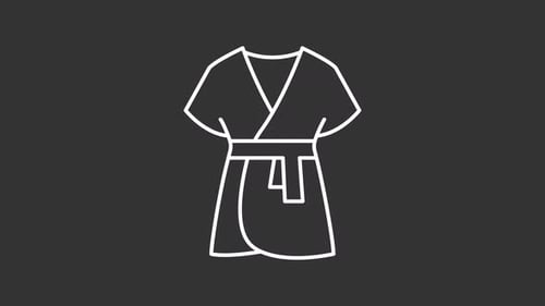 Animated robe white icon