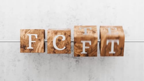 Wooden Blocks Rotating to Spell Fact or Fake Animation