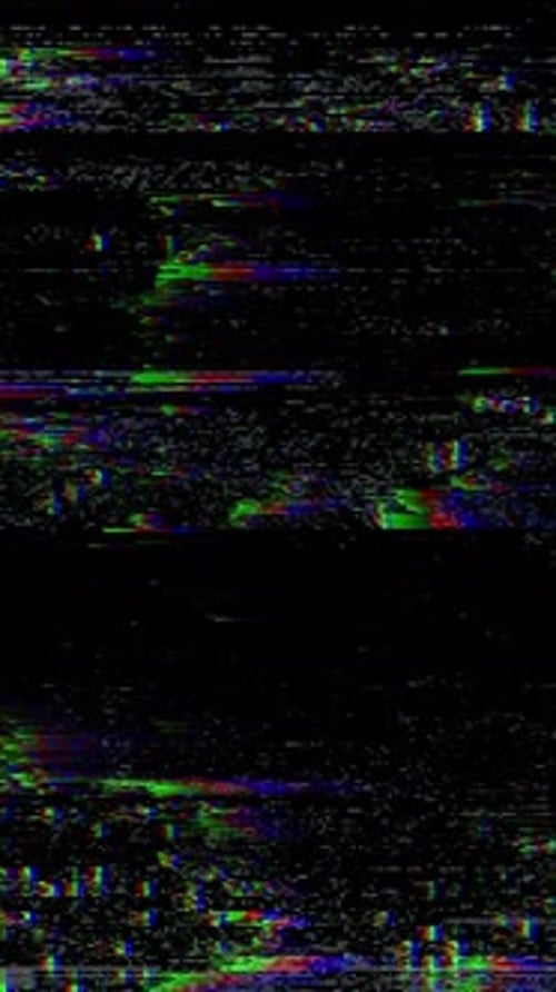 Vertical Glitch Digital Interference Screen Effect
