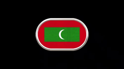 3D Rotating Maldives Flag Animation