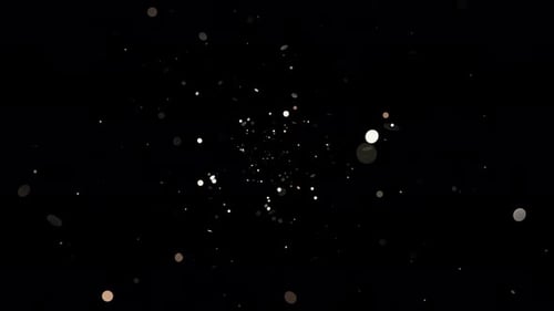 Beautiful Gold Shimmering Particles With Lens Flare On Black Background Loop 1