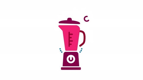 Animated blender icon . Seamless looping video with alpha channel