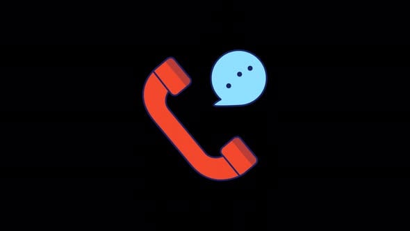 Voice Call Icon Animation On Alpha, Backgrounds Motion Graphics ft ...