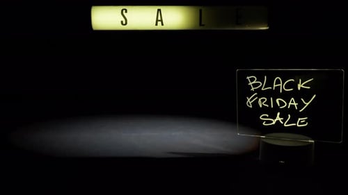 Sale Stage with Black Friday Sign