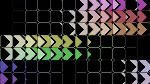 Abstract Vj Loop Of Animated Colorful Arrows