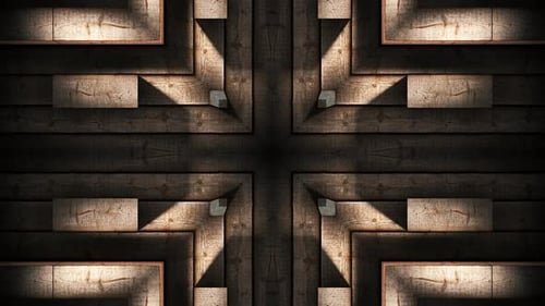 Intricate Wooden Crosses Pattern