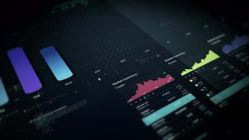 Dynamic Animated Financial Graphs and Business Data Dashboard