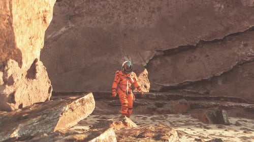 3 D Astronaut Walks On The Surface Of Mars Source 2425324