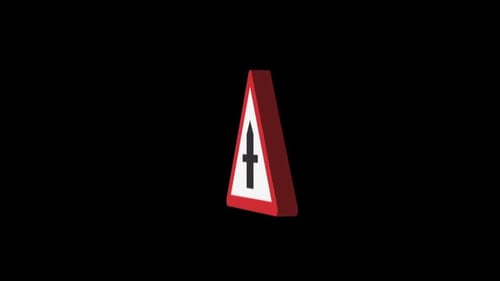 traffic sign motion 3d render