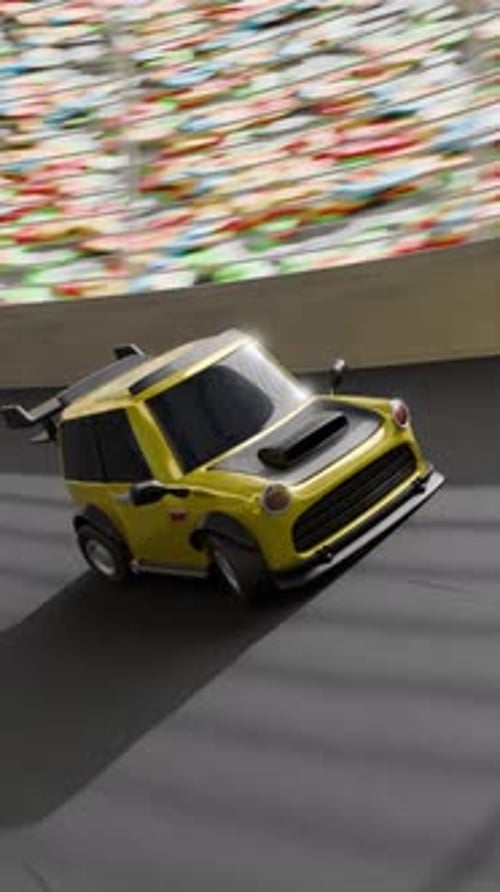 Racing Car Loop 3D Animation
