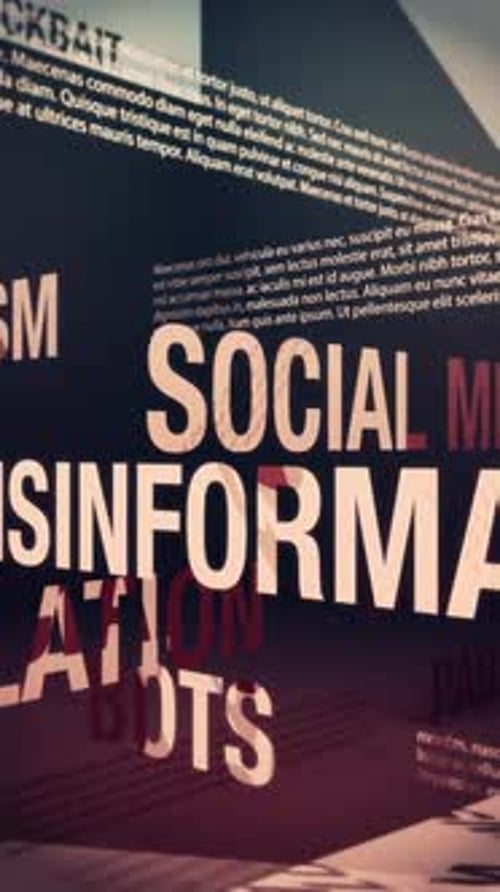 Fake News, Misinformation Related Terms Seamless Background Loop Vertical Video