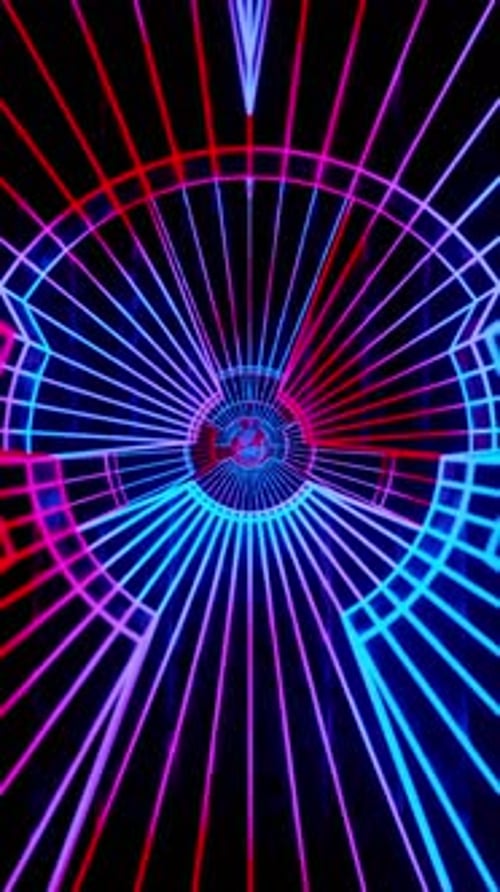 Close up of colorful object with black background. Looped animation