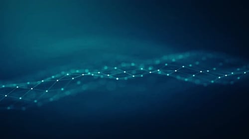 Abstract Digital Network Flowing Wave Background