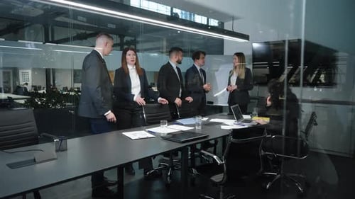 Business People at Conference in Modern Office