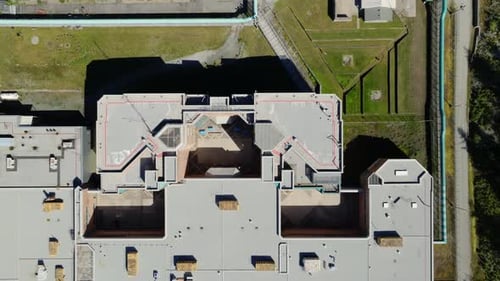 Overhead View of Fraser Regional Correctional Centre In Maple Ridge, British Columbia, Canada. - aer