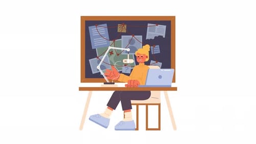 Flat Design Woman Brainstorming and Connecting Ideas