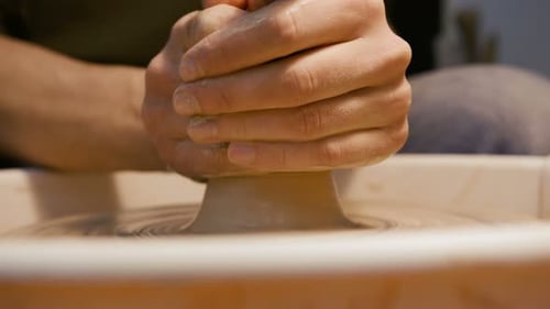 Pottery Wheel Crafting in Studio
