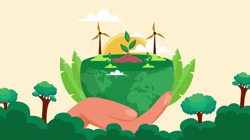 Happy Green World Environment Day Animation
