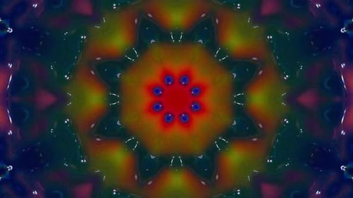 Psychedelic Fluid Abstract Kaleidoscope Loop