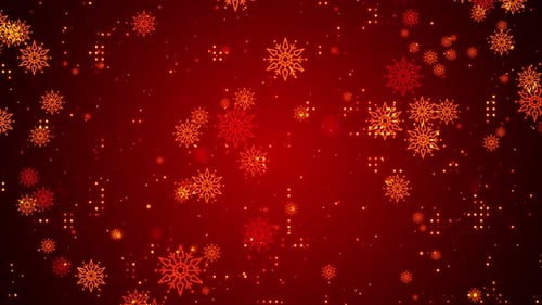 Red Christmas Bokeh Lights Background Loop V2