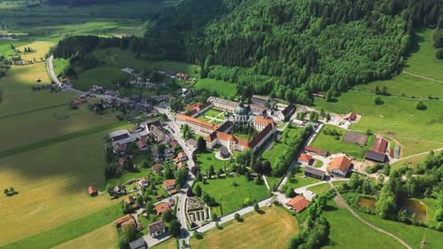 Aerial View of Ettal Abbey