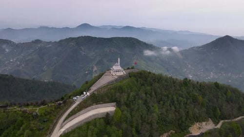 Mosque On The Mountain Peak