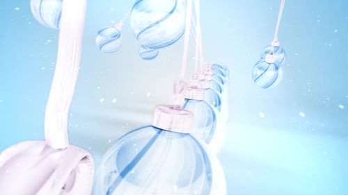 Elegant Floating Christmas Ornaments Motion Background