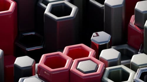 3d Animated Background of Hexagons in a Loop Satisfying Video