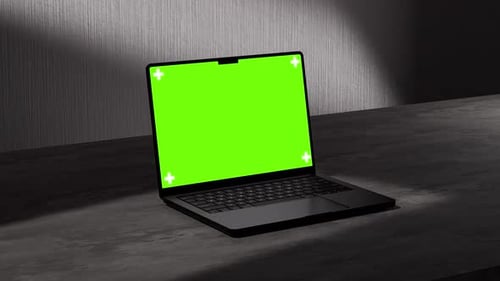 Laptop Mockup Green Screen