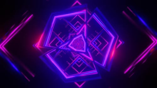 Continuous Seamless Loop of Scifi Psychedelic Hypnotic Visuals with Multicolor Elements