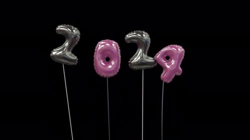 Animated 2023 New Year Celebration Balloons