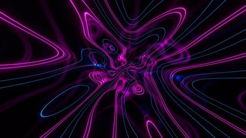Mystischer abstrakter Weltraumhintergrund in Zyan und Rosa Vj Loop In 4K
