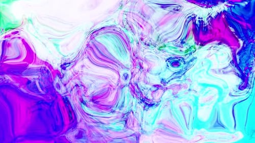 Vibrant Fluid Abstract Liquid Marbling Background Loop