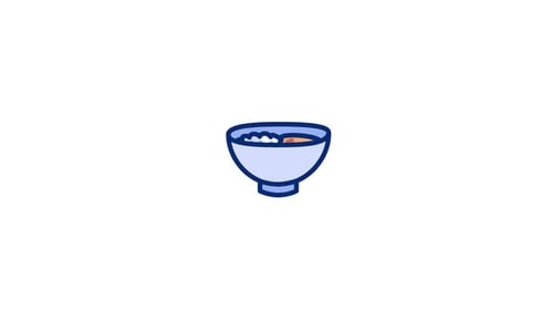 Animated Steaming Food Bowl Icon