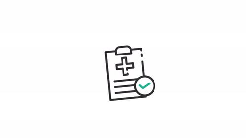 Gesundheitscheck Animiertes Liniensymbol Alpha-Kanal