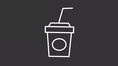 Animiertes weißes Kaffee-Symbol
