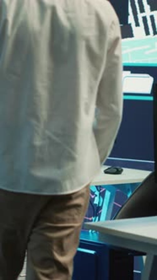 Vertical Video Diverse Employees Following the Delivery Track Through City Traffic