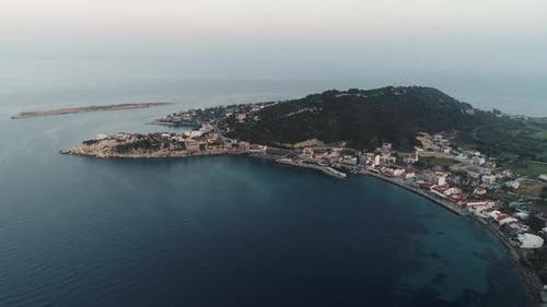 Türkei Izmir Karaburun, allgemeine Drohnenansicht