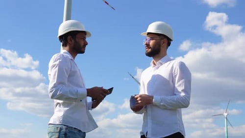 Windmill Engineers Inspection and Progress Check Wind Turbine