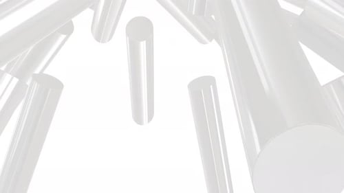 Abstract 3D Geometric Cylinders Dynamic Motion Background