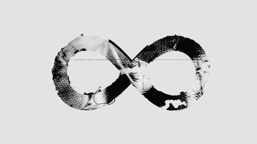 Distorted Grunge Infinity Symbol Opener Animation