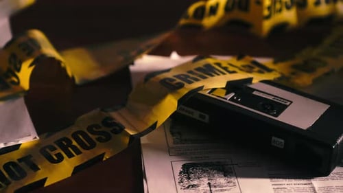 Crime Scene Evidence: Tape Recorder and Fingerprint Sheet